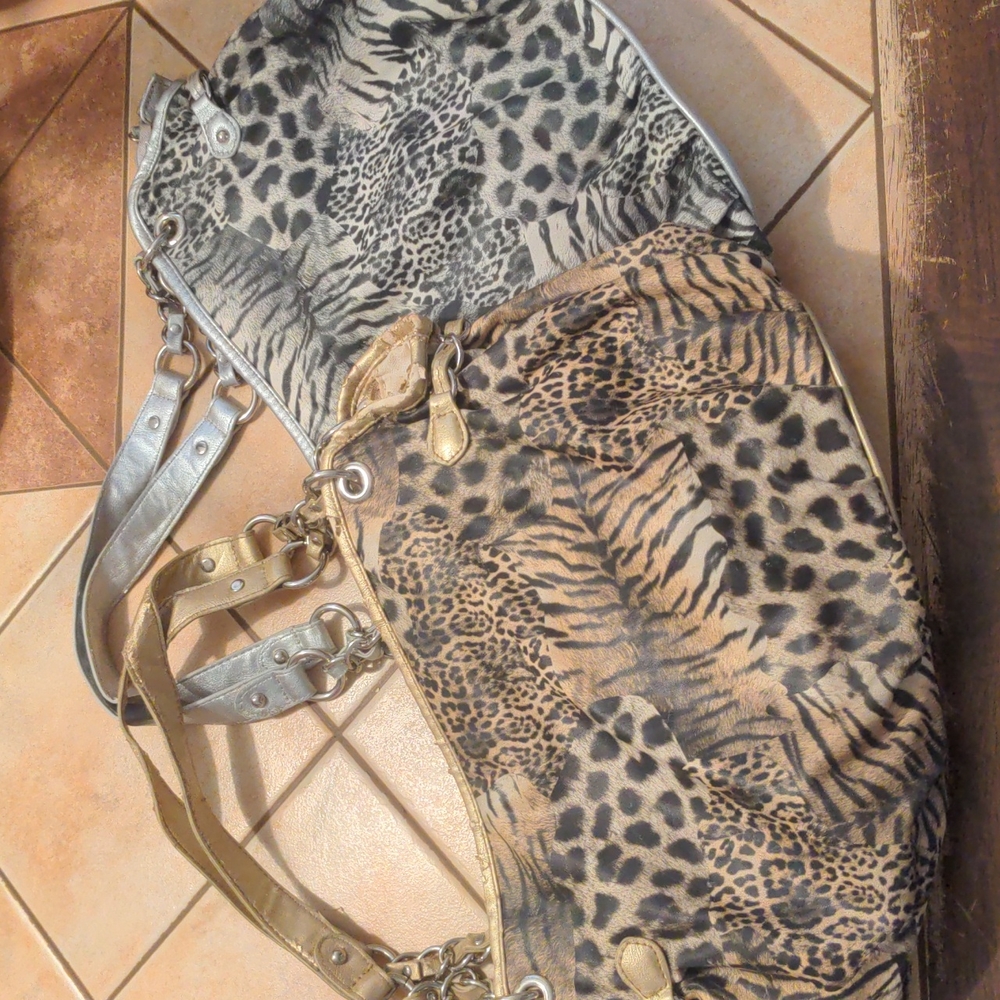 2 animal print bags bundle